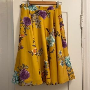Bea and Dot by ModCloth yellow floral skirt